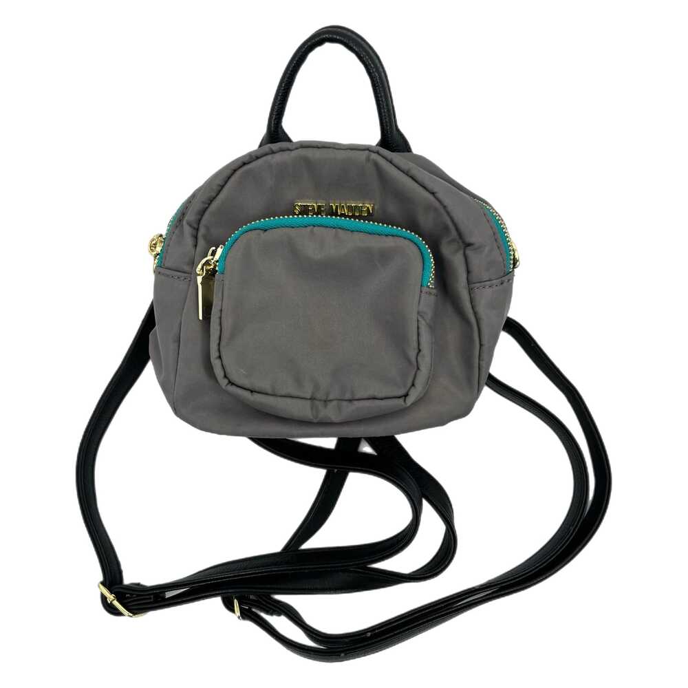 Steve Madden Gray Convertible Mini Backpack | Gold Hardware